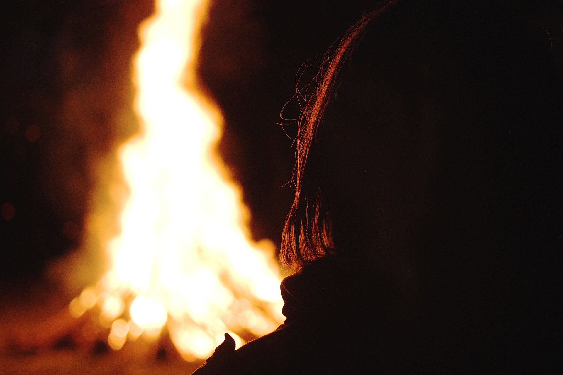 Bonfire at night