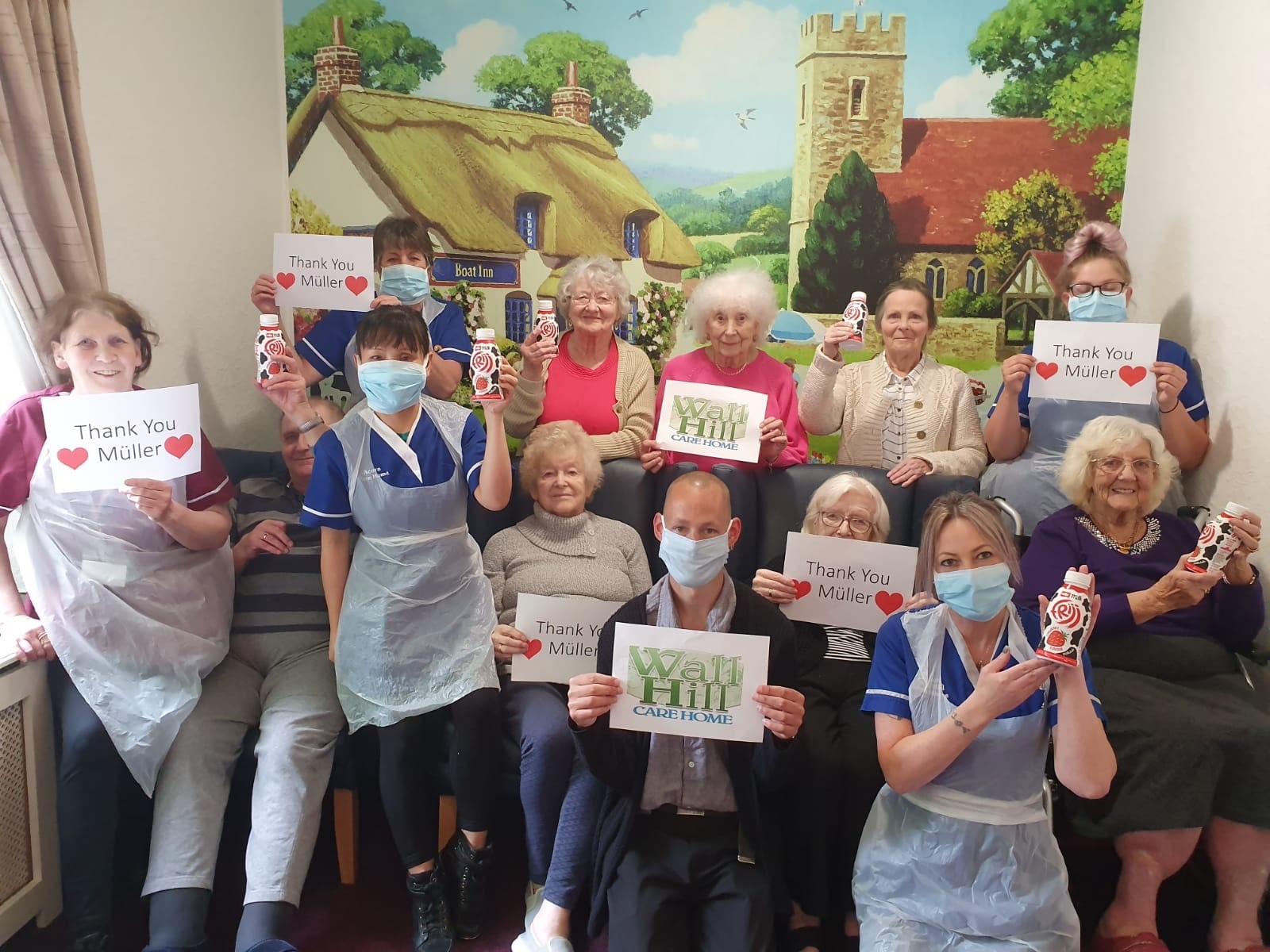 Residents and Staff of Wall Hill Care Home in Leek