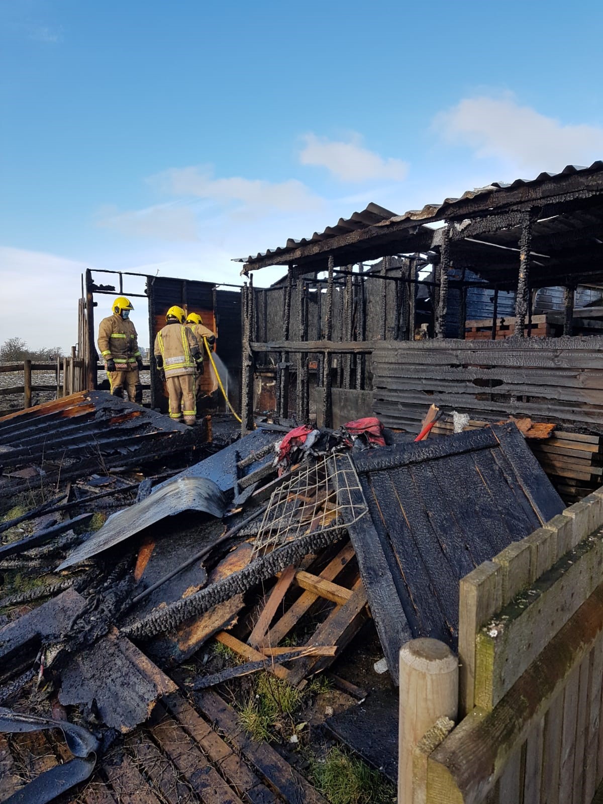 Burnt out stables
