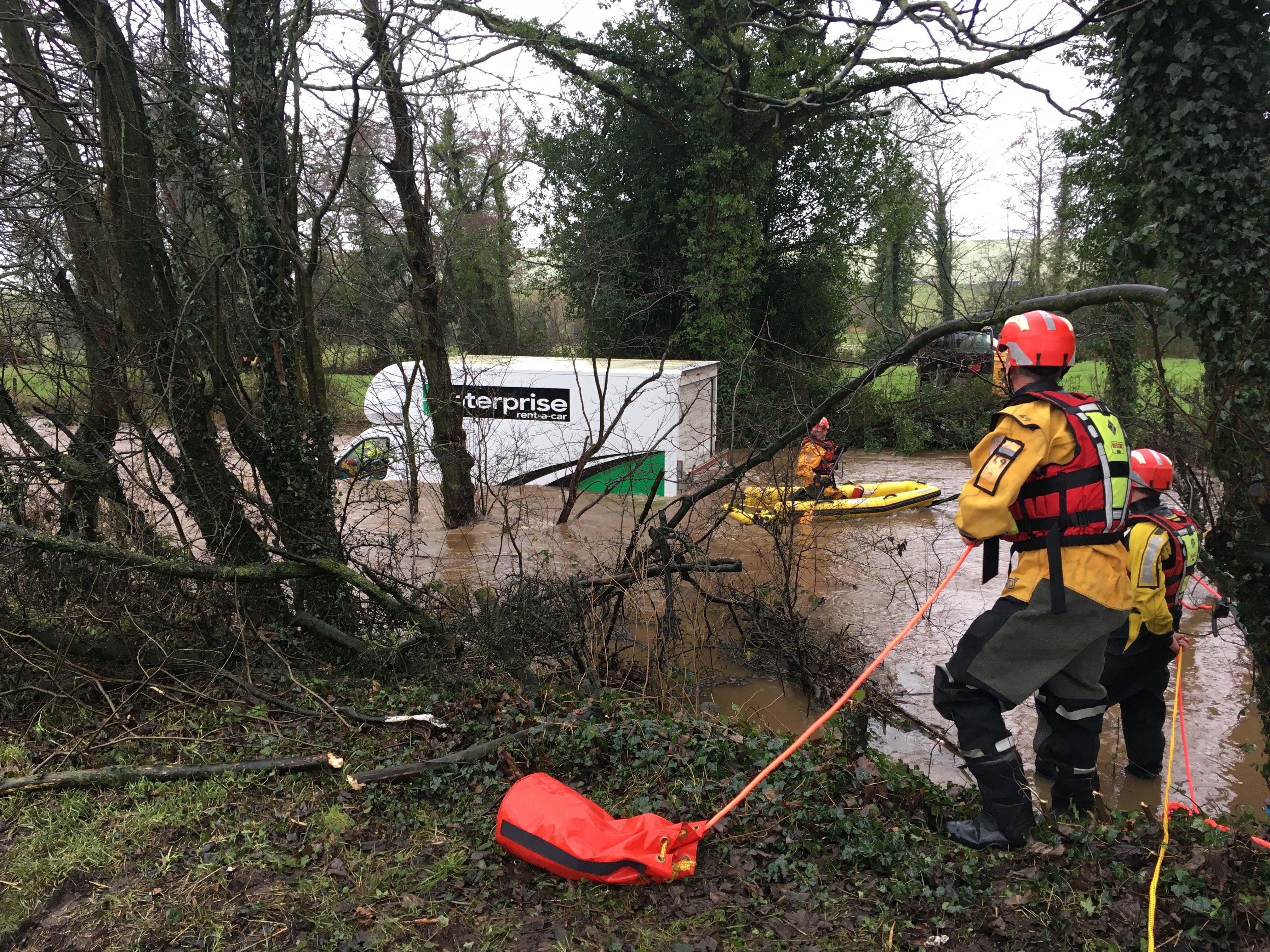 SFRS attending flood water rescue